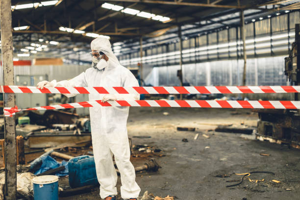 Professional Biohazard Cleanup technician working in Byron, GA